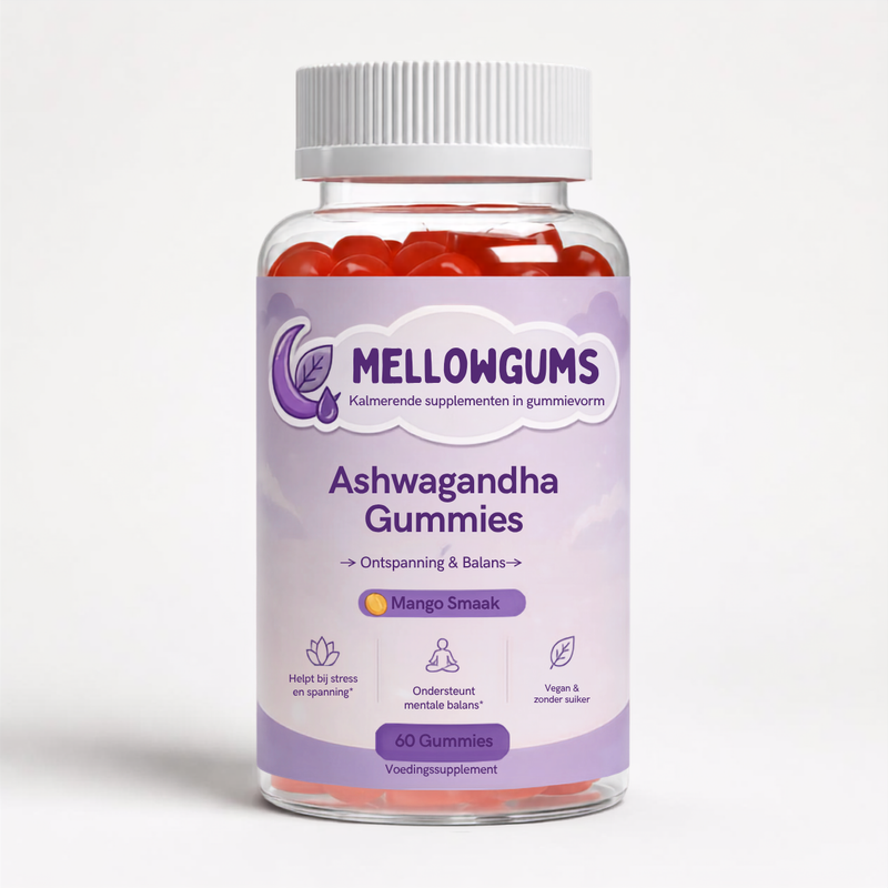 Mellowgums Kalmte & Slaap Gummies — Ashwagandha, Lavendel & Kamille